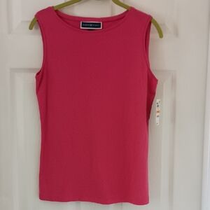 Karen Scott Bright Pink Sleeveless Tank Top